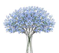YIWOYI 5PCS Wedding Decorations,pampas Grass Large,Rustic Artificial Flower Interspersion Mantianxing Fecor for Home Table Gypsophila Dried Flowers (Blue)
