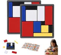 YIWOYI Logic Puzzle Brain Teaser Game for Kids & Adults - 88 Challenges Across 4 Difficulty Levels for Training and Educational Fun(2pcs)