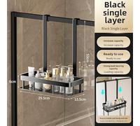 YIWOYI Rong Han Space Saving Wall-Mounted Bathroom Storage Shelf - Modern Simple Design, Single Layer, Durable PA+PE Material(Monolayer)