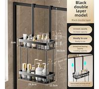 YIWOYI Rong Han Space Saving Wall-Mounted Bathroom Storage Shelf - Modern Simple Design, Single Layer, Durable PA+PE Material(Bilayer)
