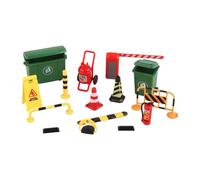 YIXANNX 1/36 Mini Traffic Signs DIY Miniature Landscape Decorations Encouraging Kids Creativity And Imagination Garbage Classification Curbside Trash Recycle Can , 15 pcs , 15x13x8cm
