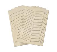 YIXANNX 1/5/10 Pieces Eyebrow Practice Skin 1mm Silicone Microblading No Ink Needed Brow Permanent Training Stencil for Beginner, 5pcs