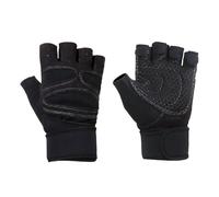 YIXANNX 1 Pair Fitness Gloves Half Fingertip Weight Lifting Body Building Training Mittens Portable Accessories, Black L