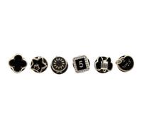 YIXANNX 1 Set Shirt Sweater Shank Button Replacement Hat Pants Rhinestone Metal Buttons Cufflink Badge Sewing Accessories, White/45-48