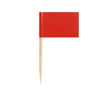 YIXANNX 100 Pieces Cake Decorating Kit Blank Toothpick Flags Solid Fancy Halloween Baking Tools Multicolor Party Favors, Red
