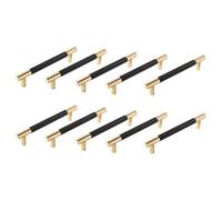 YIXANNX 10pcs Aluminum Alloy Handles for Furniture Corrosion Resistant Aesthetic Enhancement Clothing Cabinet Handles, Black, 192