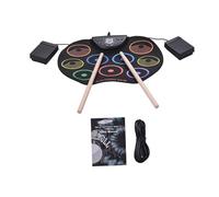 YIXANNX 15 Drum Kits Practice Tabletop Drum Set Portable Electronic Set Enjoy Multiple Features And Lightweight Fun Digital Pad Machine Sticks Pedals