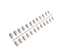 YIXANNX 24 Pack Solid Coffin False Nails French Style DIY Artificial Graceful Personality Acrylic Nail for Manicure Lovers , Type2