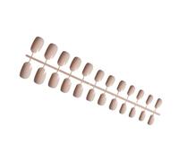 YIXANNX 24 Pack Solid Coffin False Nails French Style DIY Artificial Graceful Personality Acrylic Nail for Manicure Lovers , Type5