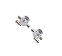 YIXANNX 2pcs Aluminium Alloy Upgrade Rear Steering Hub Carrier For 1/28 Wltoys K969 R Car Metal Rear Steering Cup Metal Upgrade, silver