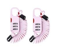 YIXANNX 2piece Lockable Helmet for Motorcycle Electric Scooter Riders Zinc Alloy Electric Scooter Fixed Basket Lock Bags, Pink
