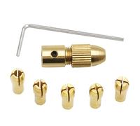 YIXANNX 7 Pieces/Set Brass Mini Drill Collet Professional Replacement Detachable Reusable Woodworking Drilling Chucks Tool, 2mm