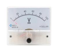 YIXANNX Accurate DC Voltmeter Panel Mount With Easy To Read Scale Embedded Installation Plastic Durable Testing Voltage Volt Meter Analog Voltmeter Voltage Gauge Tester, White, DC 0-100V