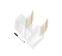 YIXANNX Acrylic Tags Writable School Supplies Labels Clear Pantry Bin Stamps Stickers Decorative Kitchen Storage Bins Can Be Washed and Wiped So As to Change Words On of Each