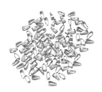 YIXANNX Adjustable Pinch Bails Clasp Connectors 200pcs Creating Various Jewelry Projects Including Pendants Necklaces And Bracelets Metal Jewelry Findings, Silver, 2x6mm