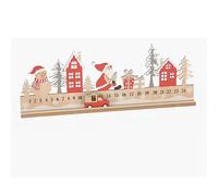 YIXANNX Advent Calendar Wooden Strip With Star Equipped 24 Day Countdown Timer For Home With Removable Star Markings For Filling Flexible Decoration 24 Days Wooden Advent Calendar, Santa Claus