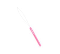 YIXANNX Beads Loop Pulling Needle Weaving Extension Threader Knitting Stainless Wire Wear-resistant Ring Needle Supplies, Pink