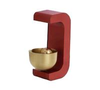 YIXANNX Beautiful C-Type Wind Chime with Magnetic Suction Mechanism Equipped Magnetic Doorbell Mechanism Suction Door Wind Chime, red