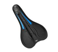 YIXANNX Bicycle Seat Cushion PU Leather Shock Absorbing Reflective Strip Saddle Exercise Bike Road Cycling Biking Wide Pad
