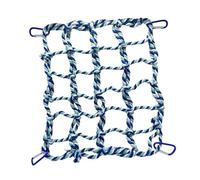 YIXANNX Bird Ladder Rope Bridge Cockatoo Parrot Speaker Enriching Environment Promoting Physical Activity And Fun Bird Rope Net Cage Decor Accessories With 4 Hooks, blue, 32x25cm