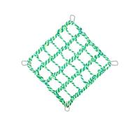 YIXANNX Bird Ladder Rope Bridge Cockatoo Parrot Speaker Enriching Environment Promoting Physical Activity And Fun Bird Rope Net Cage Decor Accessories With 4 Hooks, green, 32x25cm