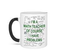 YIXANNX Black and White Mug with Spoon Cool Color Changing Math Teacher Mug Inspirational Gift for Teachers Ceramics Sarcastic