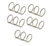 YIXANNX Book Rings 5Pcs Set Book Rings Suitable For Various Applications Including Memo Filing 3 Holes Metal Loose Leaves Binder Durable Binding Spines Combs Notebook Diary, Silver, 20mm