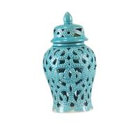 YIXANNX Ceramic Ginger Jar Flower Vase Decorative Storage Organizer Inspiring Craftsmanship Elegant Handicraft Floral Arrangement Accent Table Centerpiece
