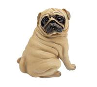 YIXANNX Charming Lifelike Animal Figurines Pug Model Playset Educational Toys Collectible Desktop Decor For Children Lifelike Animal Model Playset Figure Decoration