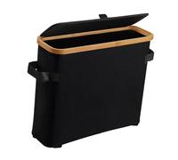 YIXANNX Chic Bathroom Accessories Large Toilet Paper Storage Box Container With Handle Keeps Essentials Handy And Organized Minimalist Toilet Tissue Storage Bin For Closet, black