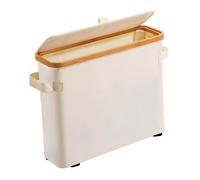 YIXANNX Chic Bathroom Accessories Large Toilet Paper Storage Box Container With Handle Keeps Essentials Handy And Organized Minimalist Toilet Tissue Storage Bin For Closet, beige