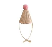 YIXANNX Children Hat Spring Summer Photography Props Handmade Vintage Rattan Weaving Baby Hats Holiday Outdoor Decorations, Clown Hat(ColorNote