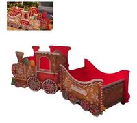 YIXANNX Christmas Train Toy Set Gingerbread Train With Santa Gift Ornaments For Restaurant Celebrations Decoration Festive Toy Set With Santa, B