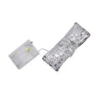 YIXANNX Christmas Tree Decoration with Sparkling Ribbon Lights Festive Party Supplies Essential Christmas Decorations for Tree, Silver Tint, 2 Meters 20 Lights