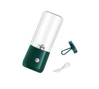 YIXANNX Compact 500mL Blender Electric Fruit Mixer Machine Ice Juicer Cup for School Fast and Convenient, with Lid Green 380ml, 7 x 7 x 18.5cm