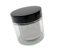 YIXANNX Compact Cleaning Solution Gemstone Cleaning Jar Stainless Steel Sieve Manual Washing Bottle Jewelry Care Easy to Clean Rings Glasses Jewelry Cup Glass Bottle