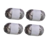 YIXANNX Crochet Knitting Yarn Set for Handmade Projects Blankets Scarves Cushions Includes 4 Rolls Chunky Yarn Crocheting Knitting Set Chunky Tshirt, Silver Gray