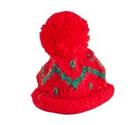 YIXANNX Cute Christmas Mini Knit Hat For Whimsical Holiday Tree Decoration And DIY Craft Projects Mini Knitting Hat Christmas Decoration Festival Dolls Cute Knit DIY Art Craft