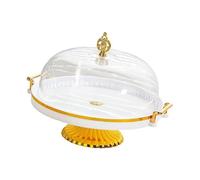 YIXANNX Decor Kitchen Platter Cupcake Cookie Display Footed Cake Plate Showcasing Delicious Desserts Easy Maintenance Footed Pastry Display Server Snack Serving Plate