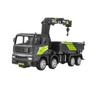 YIXANNX Diecast Vehicle Toy Educational Tool For Kids Enabling Fun Learning About Vehicles And Engineering Principles Diecast Construction Vehicle Toy Metal Model Car, Black, Green, Crane Dumper