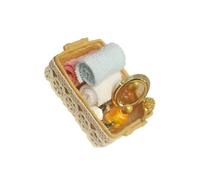 YIXANNX Dollhouse Bucket Miniature Buckets Dollhouse House Decoration Bathroom Accessory 112 Scale Toilet Family Furniture House Accessories Cats Sets Bathtub Roof Home Miniature Living Room