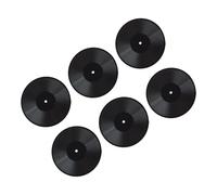 YIXANNX Dollhouse Miniature Model Vinyl Records Decor Suitable For Various Mini House Bringing Life To Spaces 1/6 Dollhouse Miniature Landscape Accessories 1/6 Model Vinyl Records , Black , 5cm