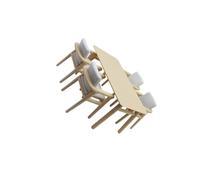 YIXANNX Dollhouse Table Chair Set Provides Realistic Details Enhancing Miniature Environments Creating Engaging Scenes Dollhouse Miniature Dining Table Chair Set Model