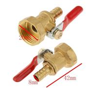 YIXANNX Durable Brass Ball Valve Threaded for Various Applications, 20mm 8mm Red