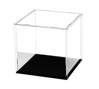 YIXANNX Durable Clear Toy Storage Box with Stackable Display Case Stand Featuring Transparent Dustproof for Action Figures Transparent Acrylic Display Case Stand for Figure, Clear, 18x18x18