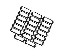 YIXANNX Durable Metal Frame Drawer Tag 20x File Label Holder Transform Cupboard Drawer Organization, Black, 83 x 30mm