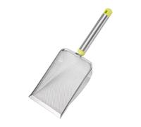 YIXANNX Efficient Stainless Steel Cat Sifter Shovel Fine Mesh Filter For Quick And Easy Cat Litter Cleaning Cats Litter Scoop Metal Long Handle Scooper, Green, Mesh 3.8X3.8mm