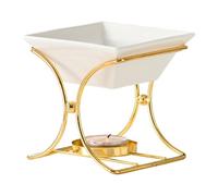 YIXANNX Elegant Aromatherapy Wax Candle Melting Warmer Diffuser Traditional Look Adds Warmth And Inviting Aroma To Any Room Candle Aroma Diffuser Warmer Desktop, Gold, 9.3x9.4cm