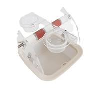 YIXANNX Encourage Healthy Habits With Parrot Toilet Stand Featuring Waste Collection And Double Feeding Areas Acrylic Bird Dropping Station Parrot Toilet Stand