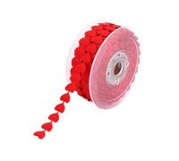 YIXANNX Endless for Creative Possibilities with Heart Ribbon for Crafts Red 20 Meters Per Roll Various Decoration Uses and Gifts 20 Meters Roll Embossing Polyester Heart Ribbon